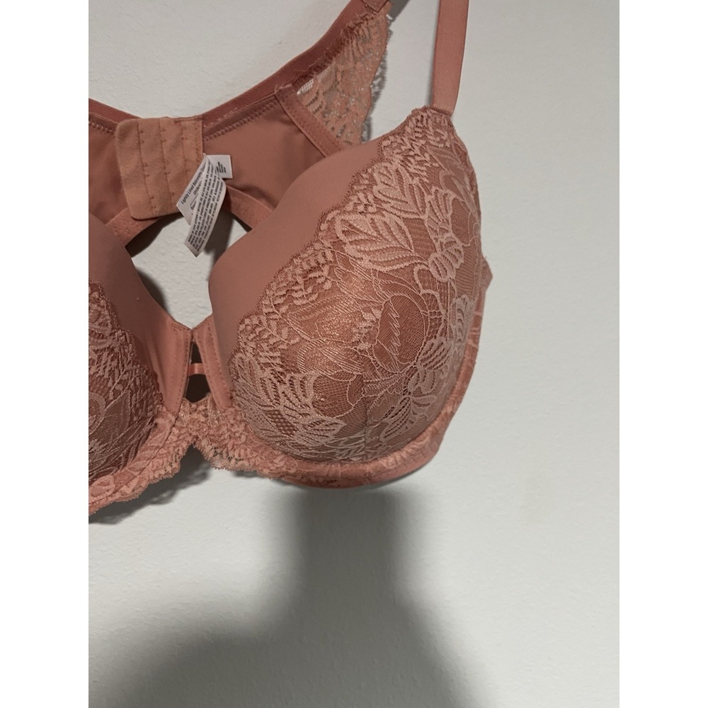 Auden Bra Size 40DD Lace Pink Lightly Lined Comfort Wire Coverage - Picture 3 of 4